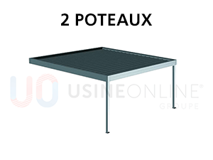 Pergola Toit Rétractable Adossée 1 Module (Avec 2 Poteaux)