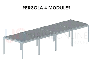 X3 Cornières Plates d'Étanchéité Thermolaquées pour la Jonction de Chaque Module "Option Pergola Auto-Portée 4 Modules"