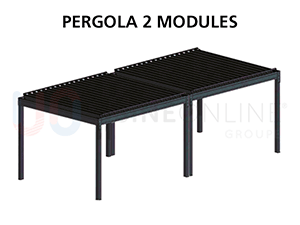 Cornière Plate d'Étanchéité Thermolaquée pour la Jonction de Chaque Module "Option Pergola Auto-Portée 2 Modules"