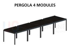 X3 Cornières Plates d'Étanchéité Thermolaquées pour la Jonction de Chaque Module "Option Pergola Auto-Portée 4 Modules"