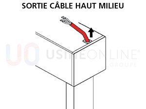 Sortie Câble par le Dessus Milieu du Coffre
