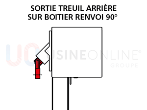 Sortie Treuil Arrière Sur Boitier (Renvoi à 90°)
