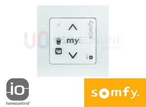 Motorisation Somfy IO Radio (Télécommande Murale Smoove 1 Canal - 20m de Portée)