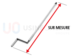 Manivelle (Coloris Anodisé) - Longueur Manivelle Sur Mesure