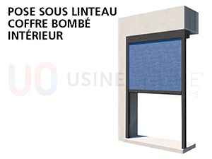 Pose Sous Linteau Coffre Bombé Intérieur - Côté Commande Vue de l'Intérieur