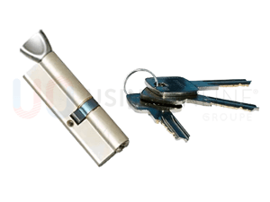 Barillet Standard avec 3 Clés à Dents + Bouton Moleté Intérieur