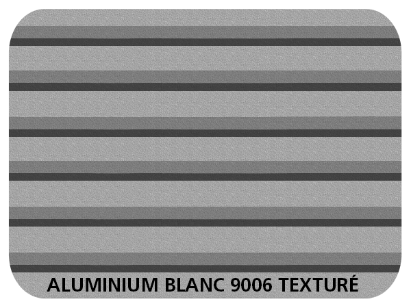 Coloris Lames Aluminium Blanc 9006 Aspect Texturé