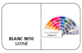 Choix Coloris Panneaux Sandwich 1 Face Blanc 9010 Satiné / 1 Face Finition Satiné Ref Ral à indiquer à l'étape suivante