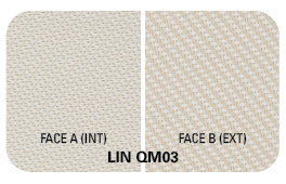 Coloris Toile Lin QM03 - Face A (Côté Intérieur) - Face B (Côté Extérieur)