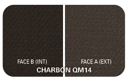 Coloris Toile Charbon QM14 - Face B (Côté Intérieur) - Face A (Côté Extérieur)