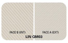 Coloris Toile Lin QM03 - Face B (Côté Intérieur) - Face A (Côté Extérieur)