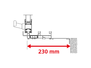Dormant 133 mm + Tapées Rapportées de 97 mm pour Doublage de 230 mm + Pièce d'Appui à Cliper 128 mm - Coulissant 3 Rails