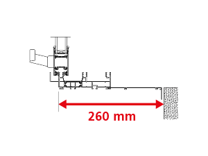 Dormant 133 mm + Tapées Rapportées de 127 mm pour Doublage de 260 mm + Pièce d'Appui à Cliper 128 mm - Coulissant 3 Rails