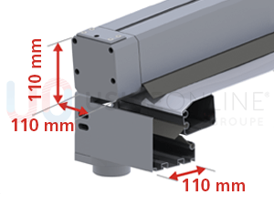 Section Poutres 110x110 mm