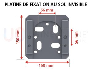 Supports au Sol Invisibles 150x150 mm