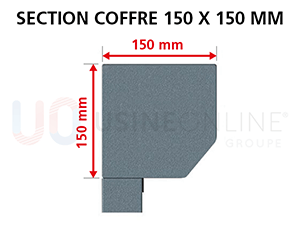 Section Coffre 150 x 150 mm