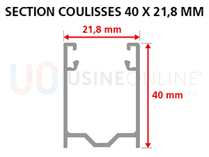 Section Coulisses 40 x 21.8 mm