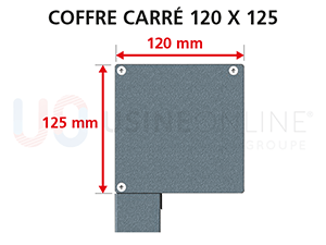 Coffre Aluminium Carré 120 x 125 mm