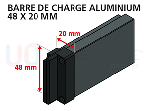 Barre de Charge Renforcée 48 x 20 mm Alu Extrudé