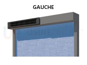 Motorisation à Gauche (Vue de l'Extérieur - Face au Panneau Solaire) 