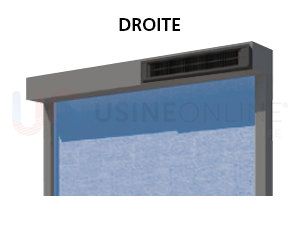 Motorisation à Droite (Vue de l'Extérieur - Face au Panneau Solaire) 