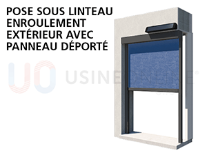 Pose Sous Linteau Enroulement Extérieur (Panneau Solaire Déporté)