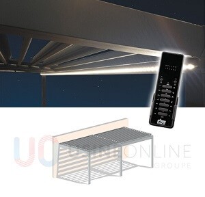 LED 2 Modules Coffre Avant (Opposé au Mur) 3500°K Blanc Médian 3000 Lumens (30 leds/m) + Télécommande Groupée Intensité Variable