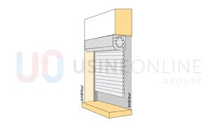 Sous Linteau Enroulement Extérieur (Capot Vers l'Extérieur) - Coulisses Pré-percées pour Fixation