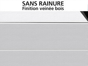 Panneaux Epaisseur 40 mm, Extérieur Finition Veinée Bois Sans Rainure, Intérieur Rainuré Stucco (Peau d'Orange) Blanc 