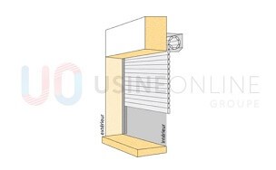 Pose en Applique Intérieur (Contre le Mur Intérieur) + Commande de Secours Sous Coffre Int