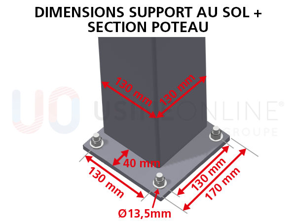 dimensions-support-au-sol-section-poteau