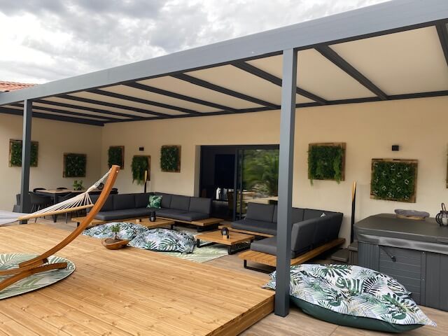 décoration terrasse pergola