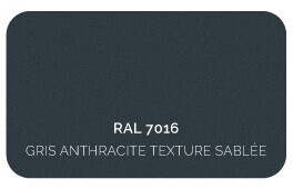 Gris Anthracite 7016 Finition Structuré Sablé (Cossu, Robuste et Résistant aux Micro Rayures) 